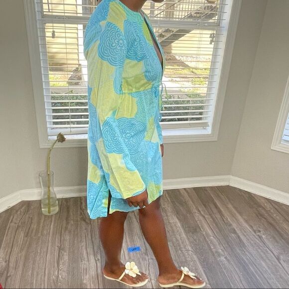 Victoria’s Secret LS Plunge Floral Print Cover Up Dress - Picture 6 of 15